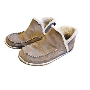 LL Bean Womens Mountain Slipper Mocs Boots Size 8 Fleece Lined